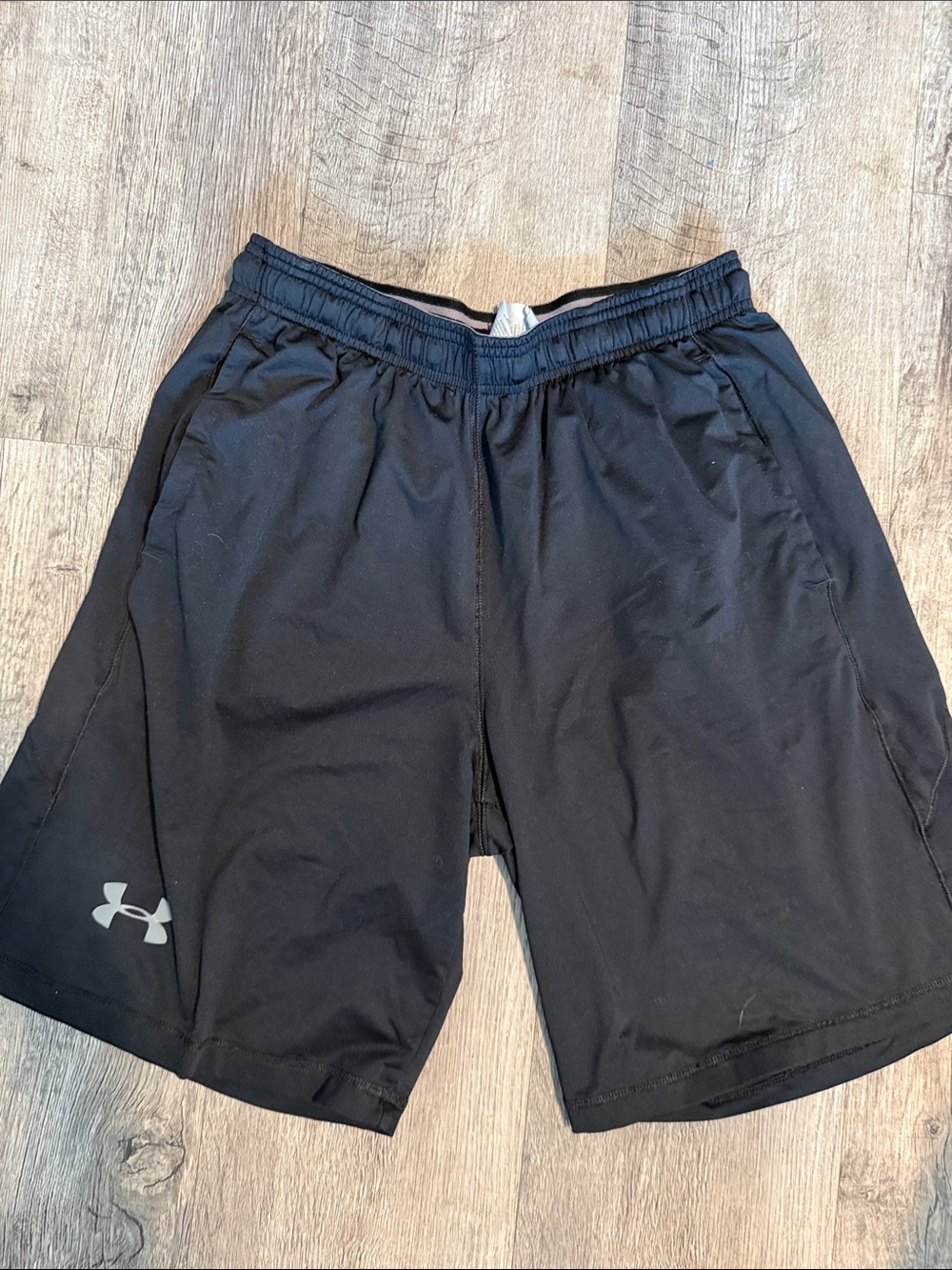 Under Armour Black Athletic Training Shorts with Logo